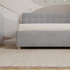 Кровать «Версаль» с ПМ, 90×190 см, с бортиком, правая, премиум велюр, цвет звёздная пыль - Фото 4