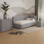 Кровать «Версаль» с ПМ, 90×190 см, с бортиком, правая, премиум велюр, цвет звёздная пыль - Фото 8