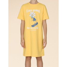 Ночная сорочка для девочек, рост 98 см, цвет жёлтый