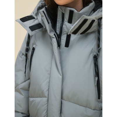 Пальто для девочек, рост 140 см, цвет серый