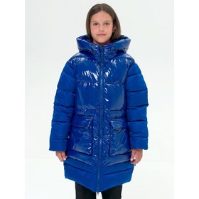Пальто для девочек, рост 158 см, цвет синий