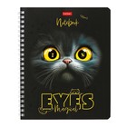 Тетрадь 48 листов в клетку, на гребне "Волшебные глаза", обложка мелованный картон, матовая ламинация, 3D-лак, блок 65 г/м2, МИКС (комплект 2 шт) - фото 24632701