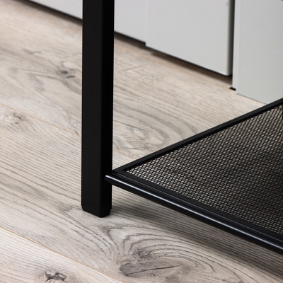 Банкетка «Торонто 33C», 88.5×30×49 см, каркас чёрный, сиденье серое