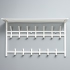 Вешалка с полкой «Торонто 32», 92,4×25,5×9,8 см, металл, цвет белый - фото 24639940