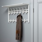 Вешалка с полкой «Торонто 32», 92,4×25,5×9,8 см, металл, цвет белый - фото 24639941