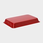 Противень Доляна «Ренард. Прямоугольник», 31,5×21,5 см, антипригарное покрытие, цвет красный - Фото 4