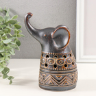 Сувенир керамика "Слон. Этнические узоры" коричневый 8,5х10,5х17 см - фото 321775580