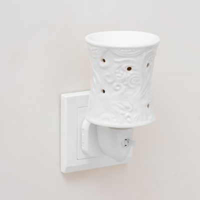 Ночник «Узор» белый 7.8×7.8×12 см