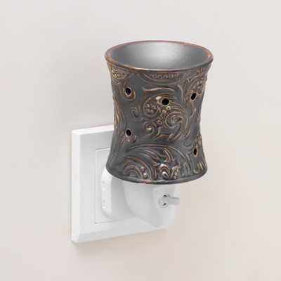 Ночник «Узор» серый 7.8×7.8×12 см