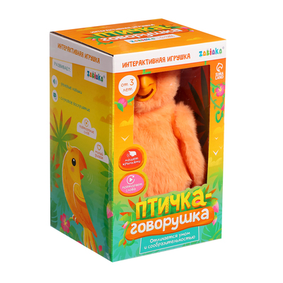 Интерактивная игрушка - повторюшка «Птичка-говорушка», звук, МИКС