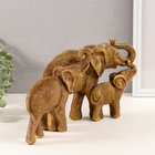 Фигурка 3D полистоун «Семья слонов», т. золото, 32.5×10×17.5 см - Фото 2