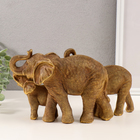 Фигурка 3D полистоун «Семья слонов», т. золото, 32.5×10×17.5 см - Фото 4