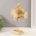 Фигура настольная «Лучистая рыбка», полистоун под золото с патиной, 25×11×33 см - Фото 3