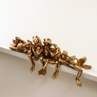 Фигурка полистоун «Пять лягушек на отдыхе», бронза, 28.5×5.5×9.5 см - Фото 2