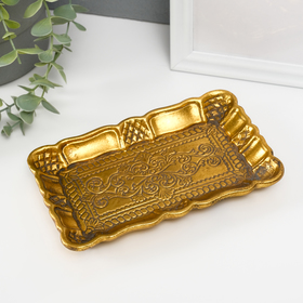 Подставка интерьерная полистоун "Барокко" золото 18х11х2 см