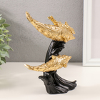 Фигурка полистоун «Три дельфина на волне, с узорами», золото, 14×7×17.5 см - Фото 2