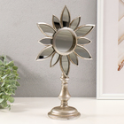 Фигурка полистоун «Зеркальный цветок», серебро, 21×9.5×33 см - Фото 3