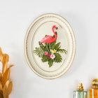 Панно настенное полистоун «Фламинго в экзотических листьях», декор, 18×2.2×23 см - Фото 1