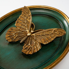 Панно настенное «Бабочка», полистоун, декор, тёмно-зелёный, 20×4×26 см - Фото 3