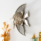 Панно настенное «Зеркальная рыбка с узорами», полистоун, декор, под серебро, 21×4×24 см - Фото 2