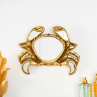 Панно настенное «Зеркальный краб», полистоун под золото, 23×4×18 см - Фото 1