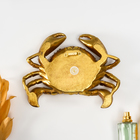 Панно настенное «Зеркальный краб», полистоун под золото, 23×4×18 см - Фото 4