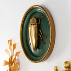 Панно настенное «Золотой жук», полистоун, декор, тёмно-зелёный, 18.5×4.5×24 см - Фото 2