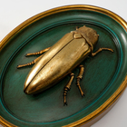 Панно настенное «Золотой жук», полистоун, декор, тёмно-зелёный, 18.5×4.5×24 см - Фото 3