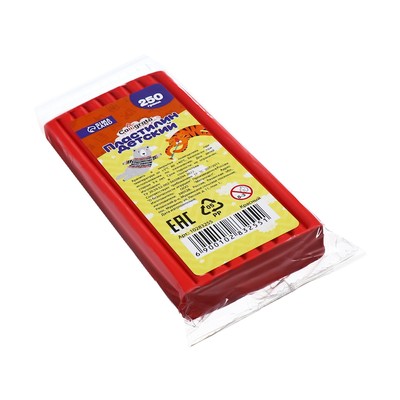 Пластилин 250 г Calligrata Классический, красный