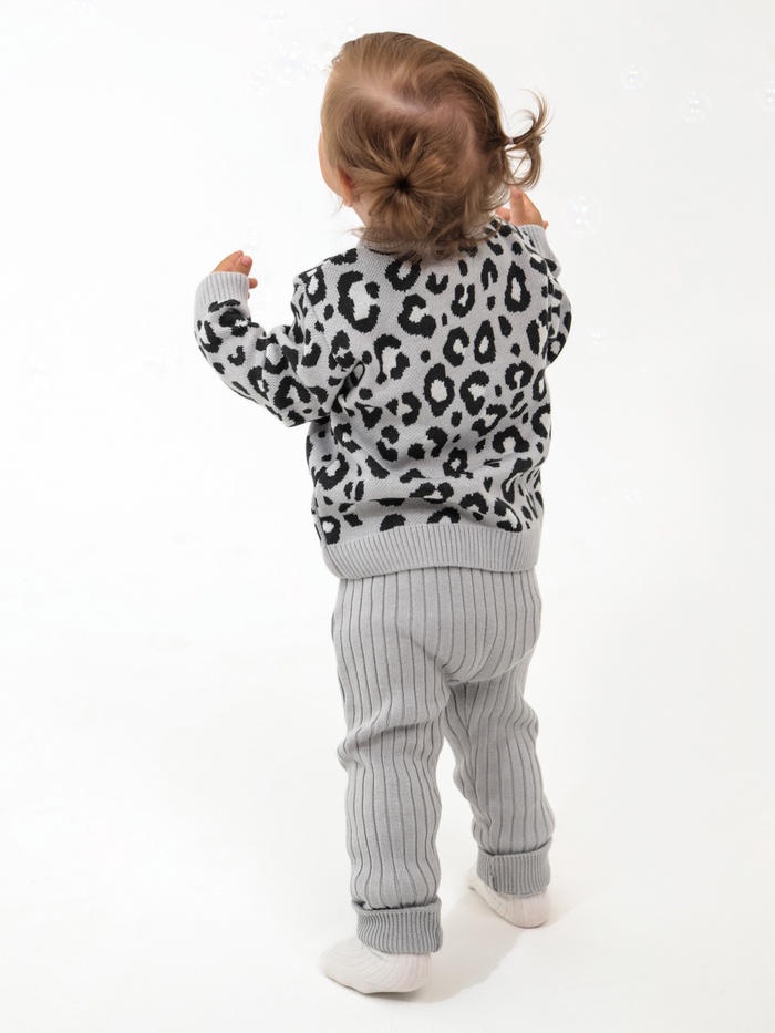 

Костюм вязаный Крошка Я Leo Baby рост 74-80 см, темно-серый