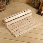Коврик-лежак для бани, деревянный, тиснение Русские узоры, 45х100 см - фото 321776091