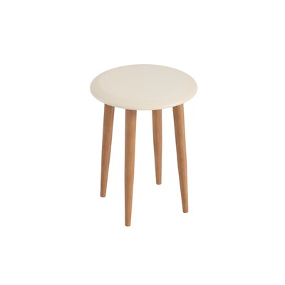 Табурет, 330×330×435 мм, МДФ/массив березы, цвет айвори