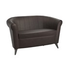 Диван прямой «Лагуна», 1280×630×790 мм, кожзам, цвет тёмно-коричневый - Фото 2