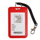 Ранец каркасный, 37 х 26 х 16 см, Grizzly, светодиодная подсветка с брелком, чёрный - фото 24660089