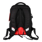 Ранец каркасный, 37 х 26 х 16 см, Grizzly, светодиодная подсветка с брелком, чёрный - фото 24660082