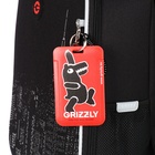 Ранец каркасный, 37 х 26 х 16 см, Grizzly, светодиодная подсветка с брелком, чёрный - фото 24660087