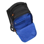 Рюкзак молодёжный 42 х 31 х 22 см, Grizzly, эргономичная спинка, отделение для ноутбука, чёрный/оранжевый - фото 24660129