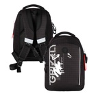 Рюкзак школьный, 40 х 27 х 20 см, Grizzly, эргономичная спинка, отделение для ноутбука, чёрный - фото 110658222