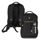 Рюкзак школьный, 39 х 26 х 19 см, Grizzly, эргономичная спинка, отделение для ноутбука, чёрный - фото 321776275