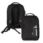 Рюкзак школьный, 39 х 26 х 19 см, Grizzly, эргономичная спинка, отделение для ноутбука, чёрный - фото 321776286