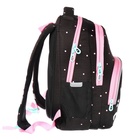 Рюкзак школьный, 40 х 27 х 20 см, Grizzly, эргономичная спинка, отделение для ноутбука, чёрный - фото 24660185