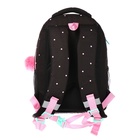 Рюкзак школьный, 40 х 27 х 20 см, Grizzly, эргономичная спинка, отделение для ноутбука, чёрный - фото 24660186