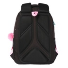 Рюкзак школьный, 40 х 27 х 20 см, Grizzly, эргономичная спинка, отделение для ноутбука, чёрный - фото 24660187