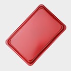 Противень Доляна «Ренард. Прямоугольник», 25×17×3 см, антипригарное покрытие, цвет красный - Фото 5