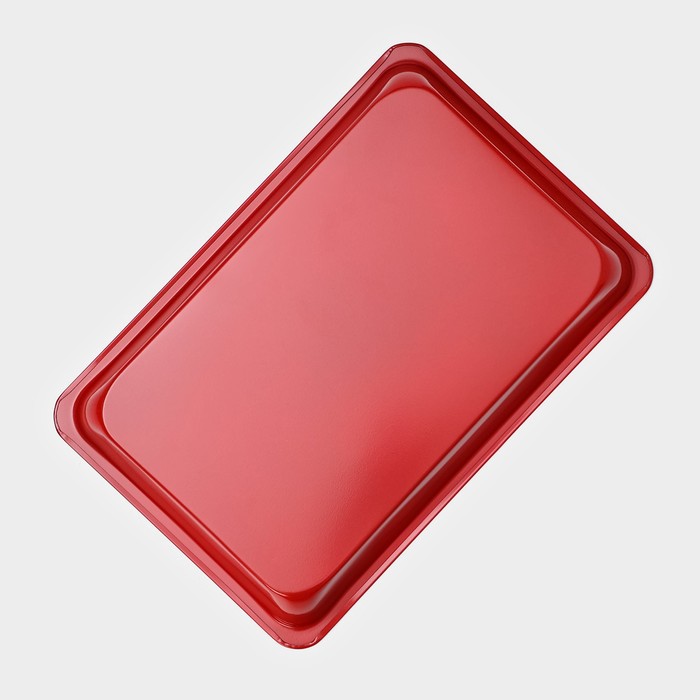 Противень Доляна «Ренард. Прямоугольник», 25×17×3 см, антипригарное покрытие, цвет красный - фото 1908247872
