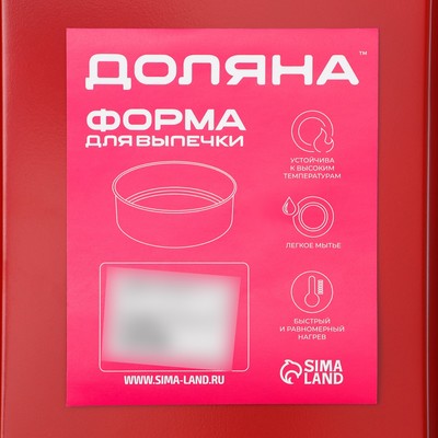 Противень Доляна «Ренард. Прямоугольник», 25×17×3 см, антипригарное покрытие, красный