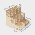 Подставка - органайзер деревянный Доляна «Барный», под стаканы, крышки, трубочки, салфетки, 29,4×29,4×29,4 см - Фото 3