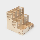 Подставка - органайзер деревянный Доляна «Барный», под стаканы, крышки, трубочки, салфетки, 29,4×29,4×29,4 см - Фото 4