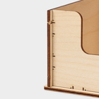 Подставка - органайзер деревянный барный Доляна, под стаканы, крышки, трубочки, салфетки, 40×25×15 см - фото 4524569