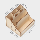 Подставка - органайзер деревянный для специй с ручкой Доляна, 17×16×16 см - Фото 3